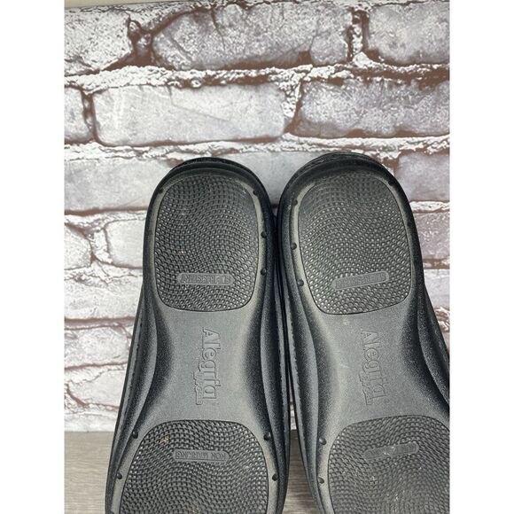 Alegria Oz Black Wave Leather Slip On Wedge Clogs Shoes Men Sz 47EU/13.5M US - Picture 8 of 16